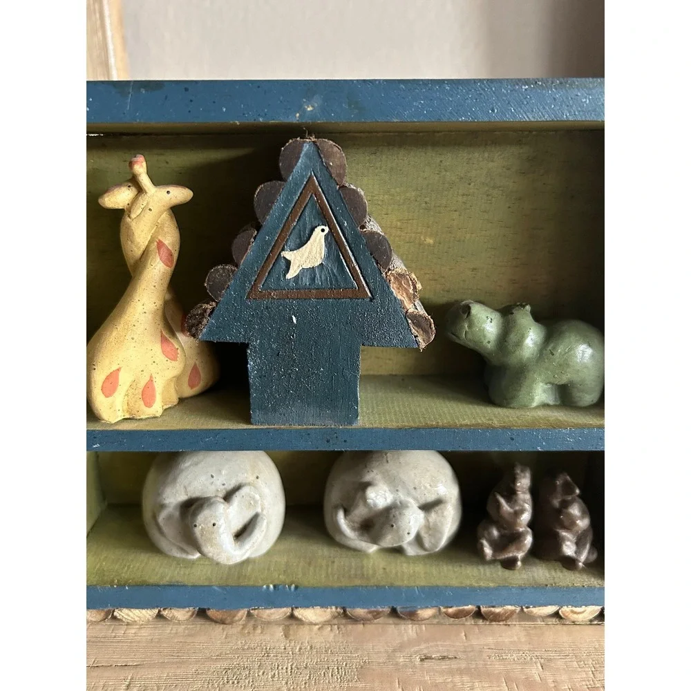 Vintage rustic Noah's ark‎ decor-handcrafted baby nursery decor